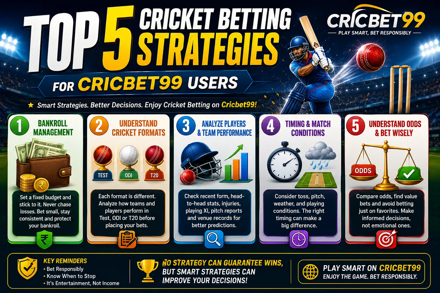 Top 5 Cricket Betting Strategies for Cricbet99 Users